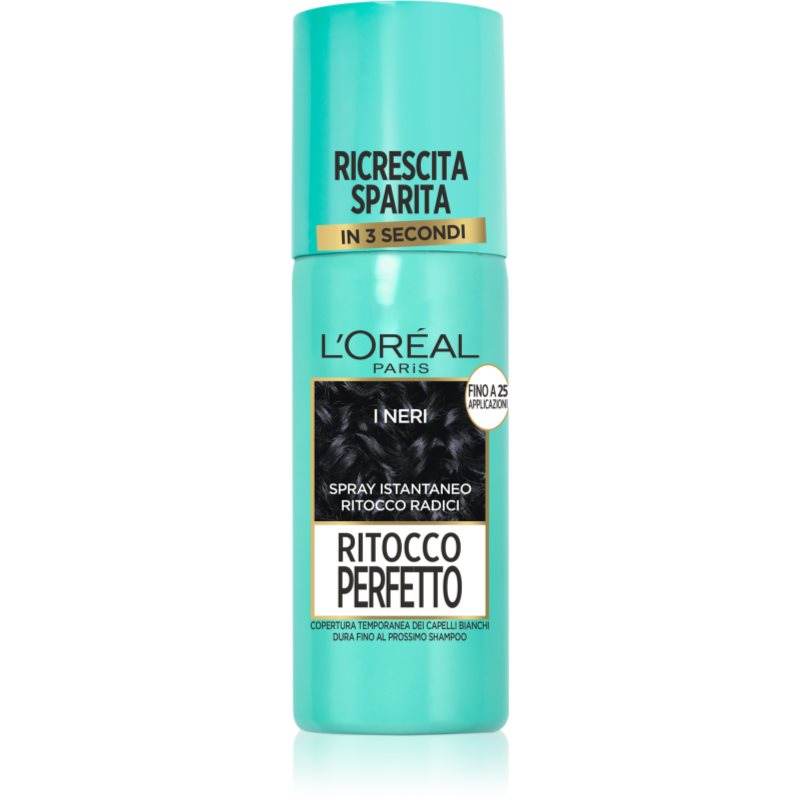 L’Oréal Paris Ritocco Perfetto Spray Correttore Istantaneo Per La Ricrescita Colore Nero 75 Ml