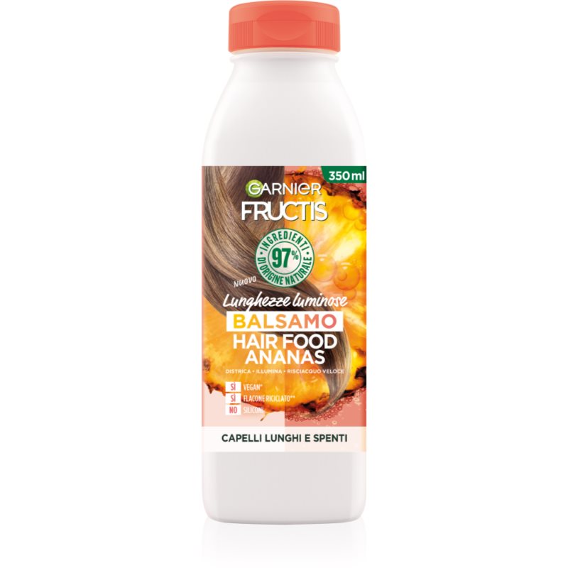 Garnier Fructis Ananas Hair Food Balsamo Illuminante Per Capelli Lunghi 350 Ml