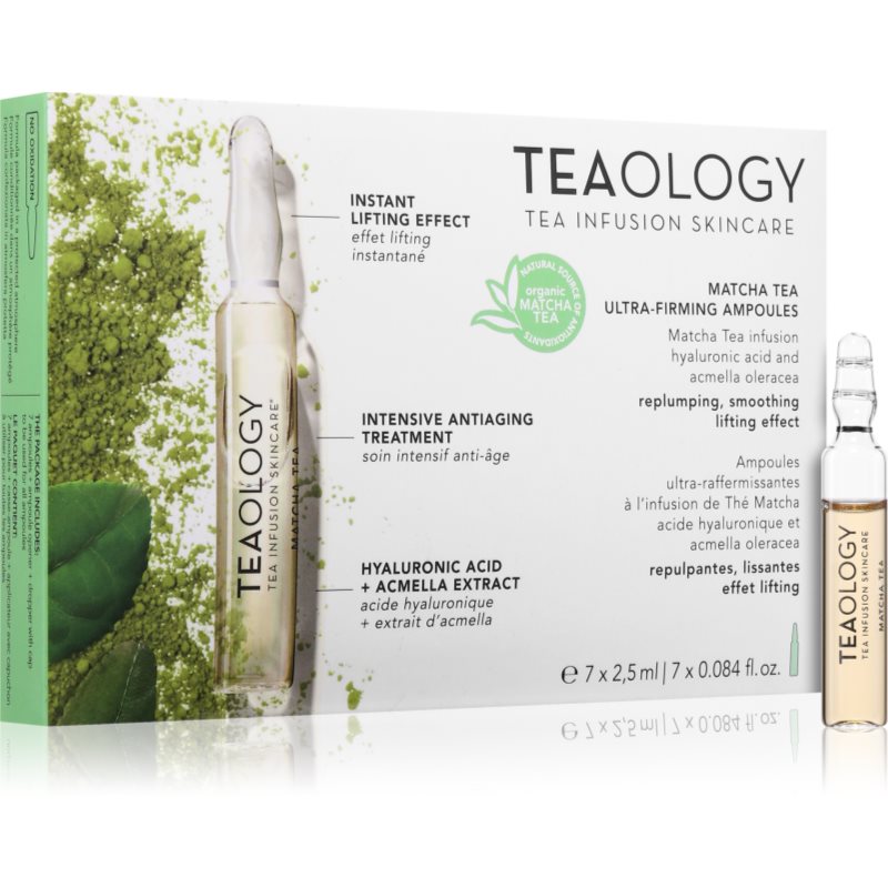 Teaology Anti-Age Matcha Tea Ultra-Firming Ampoules Fiala Per Idratare E Tendere La Pelle 7X2,5 Ml