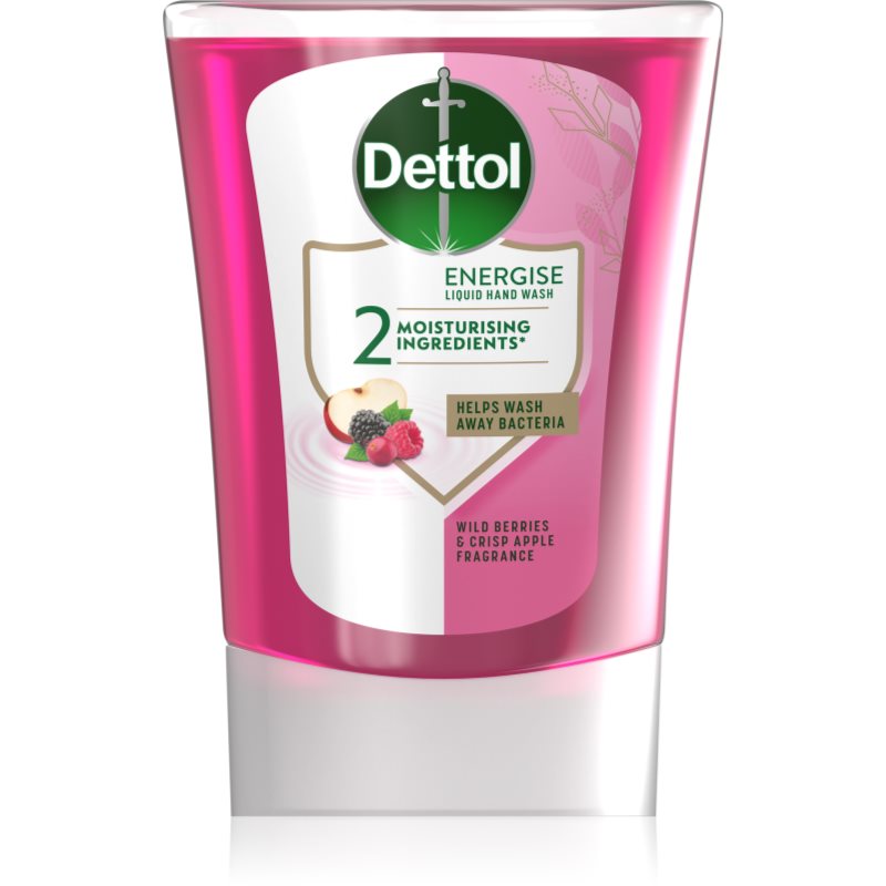 Dettol Energise Liquid Hand Wash Wild Berries & Crisp Apple Ricarica Per Dosatore Di Sapone Contactless 250 Ml