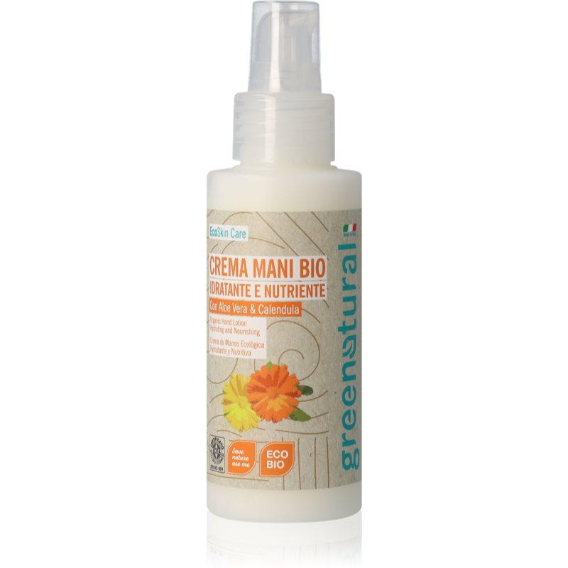 Greenatural Hand Cream Crema Idratante Mani Con Aloe Vera 100 Ml