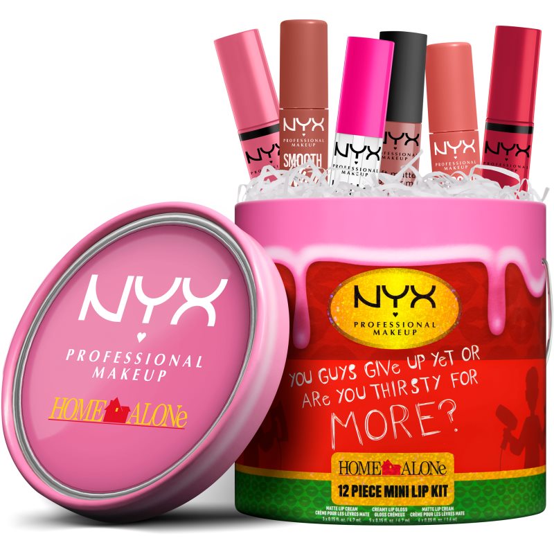 Nyx Professional Makeup Home Alone 12 Piece Mini Lip Kit Confezione Regalo Per Le Labbra