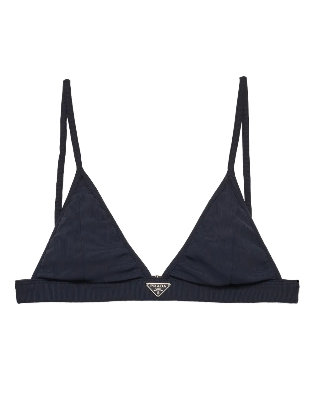 Prada Ribbed knit bralette bikini top - Blu