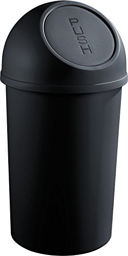 Helit H2401395-Contenitore Per Rifiuti Con Coperchio, 45 L, Colore: Nero