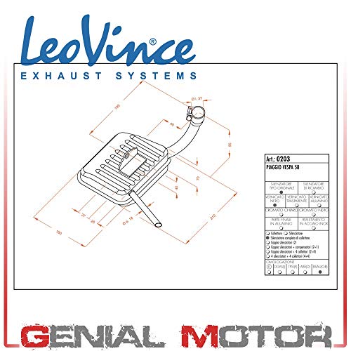 Leovince Sito Full System, Steel Racing For Vespa (1958) | 0203
