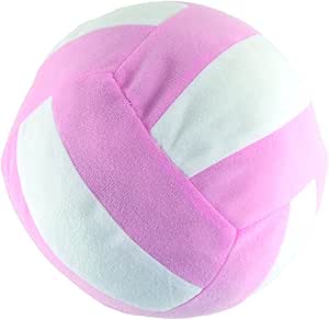 King home cuscino volleyball in poliestere 20 cm rosa/bianco