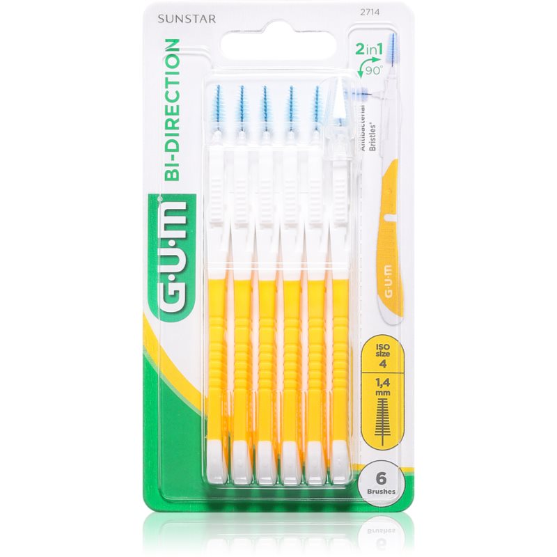 G.U.M Bi Direction Interdental Brush 2714 Scovolini Interdentali 1,4 Mm 6 Pz