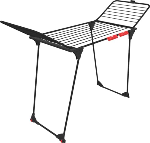 Vileda King Ultimate - Stendibiancheria Con Ruote, 20 M, Colore: Nero