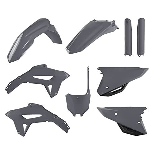 Polisport 91057 - Polisport Mx Plastic Replica Kit Per Chi Cerca La Qualità Oem Per Moto Honda In Colore Grigio Nardo