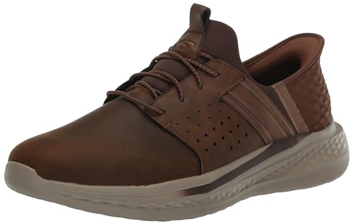 Skechers Slade Zaccaria, Scarpe Da Ginnastica Uomo, Marrone, 42 Eu