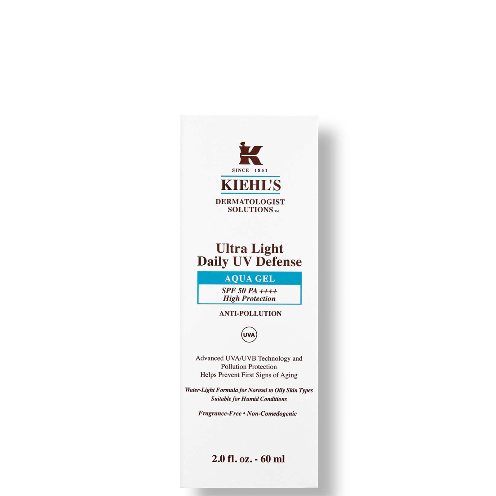 Kiehl's Ultra Light Daily UV Defense Aqua Gel SPF 50 PA++++ (Varie misure) - 60ml