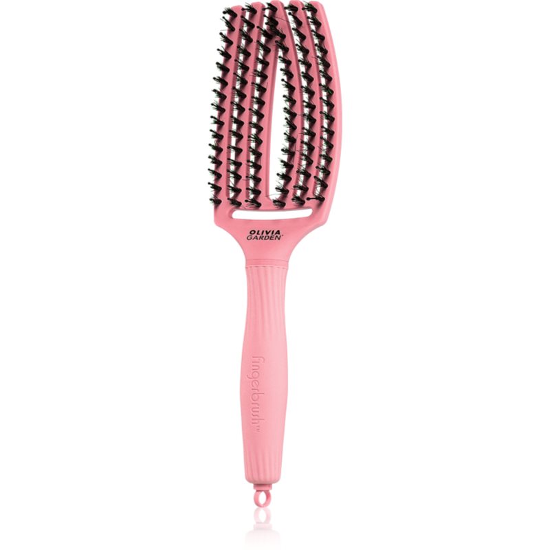 Olivia Garden Fingerbrush Boar & Nylon Spazzola Per Capelli Con Setole Di Nylon E Di Cinghiale 1 Pz