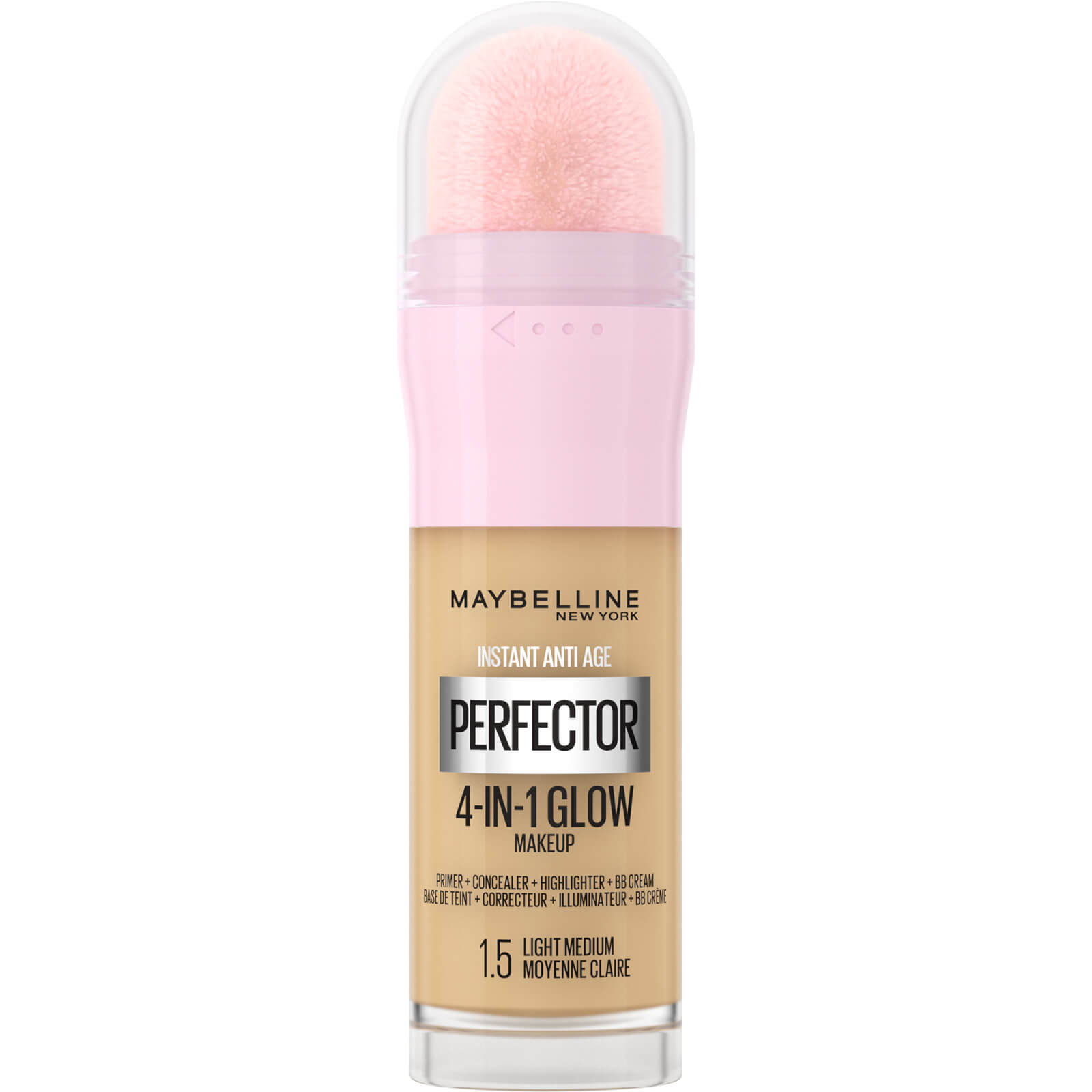 Maybelline Instant Anti Age Perfector 4-in-1 Glow Primer, Concealer, Highlighter, BB Cream 20ml (Various Shades) - Light Medium