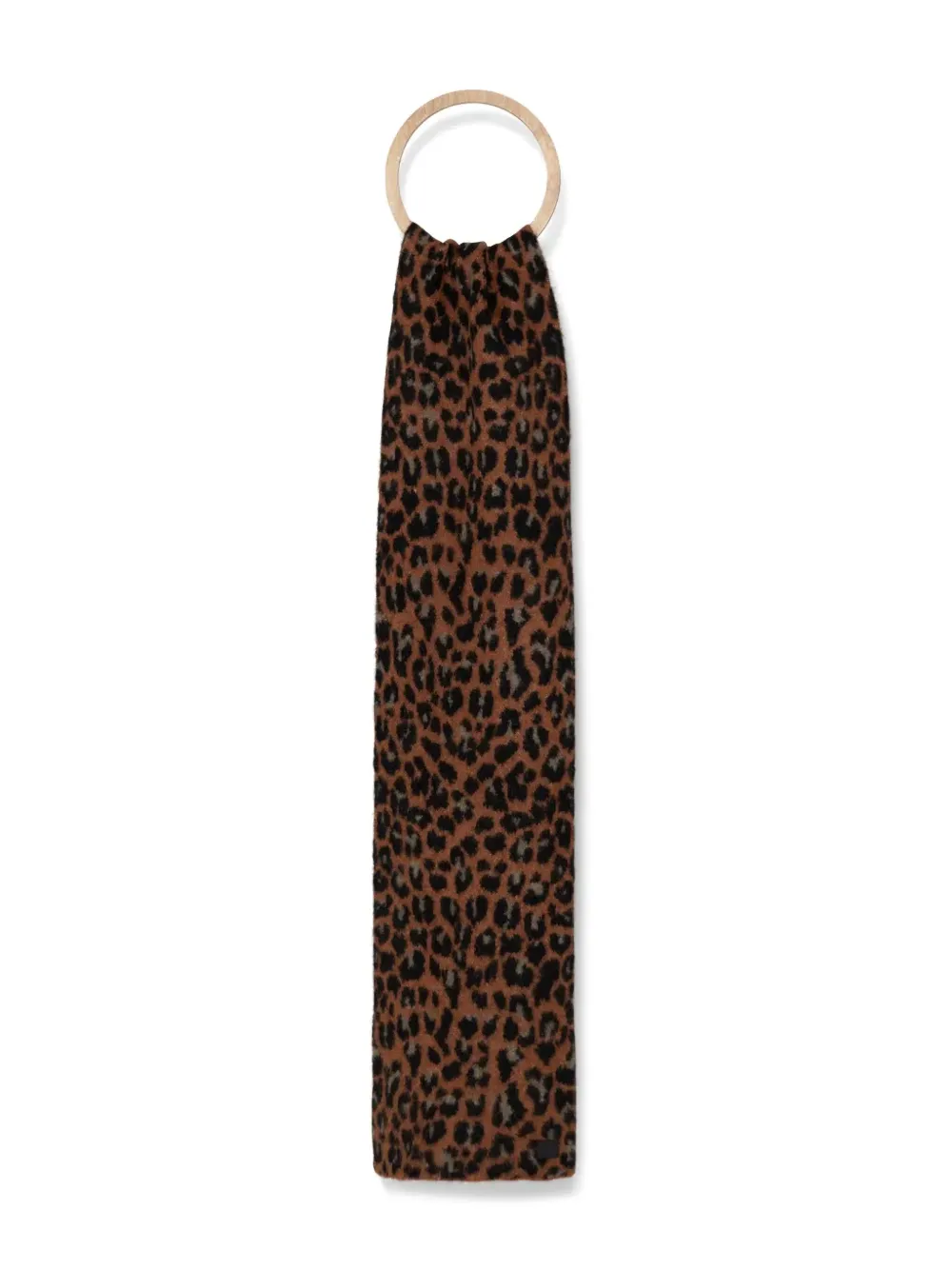 AllSaints cheetah-intarsia scarf - Arancione