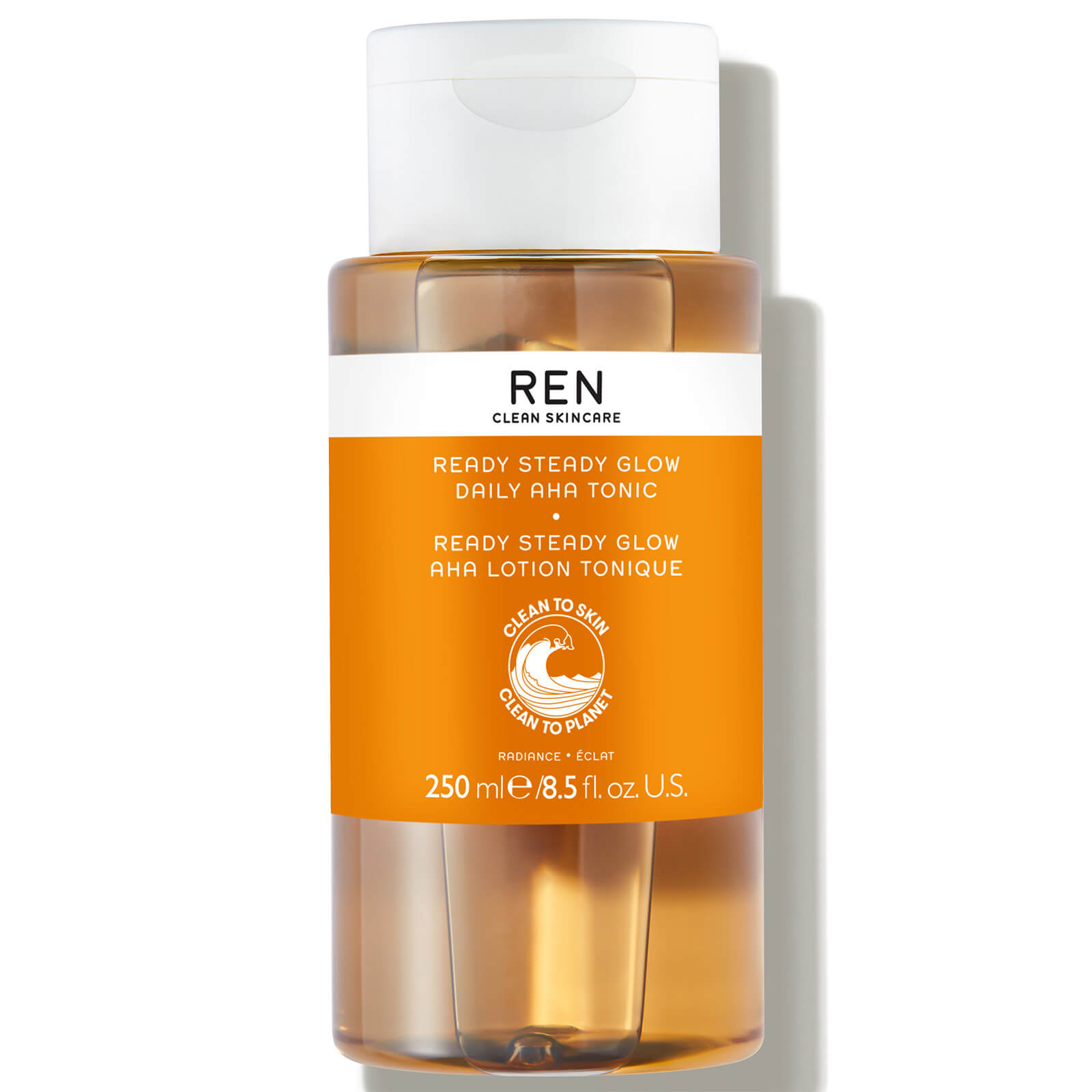 REN Ready Steady Glow tonico uso quotidiano agli AHA