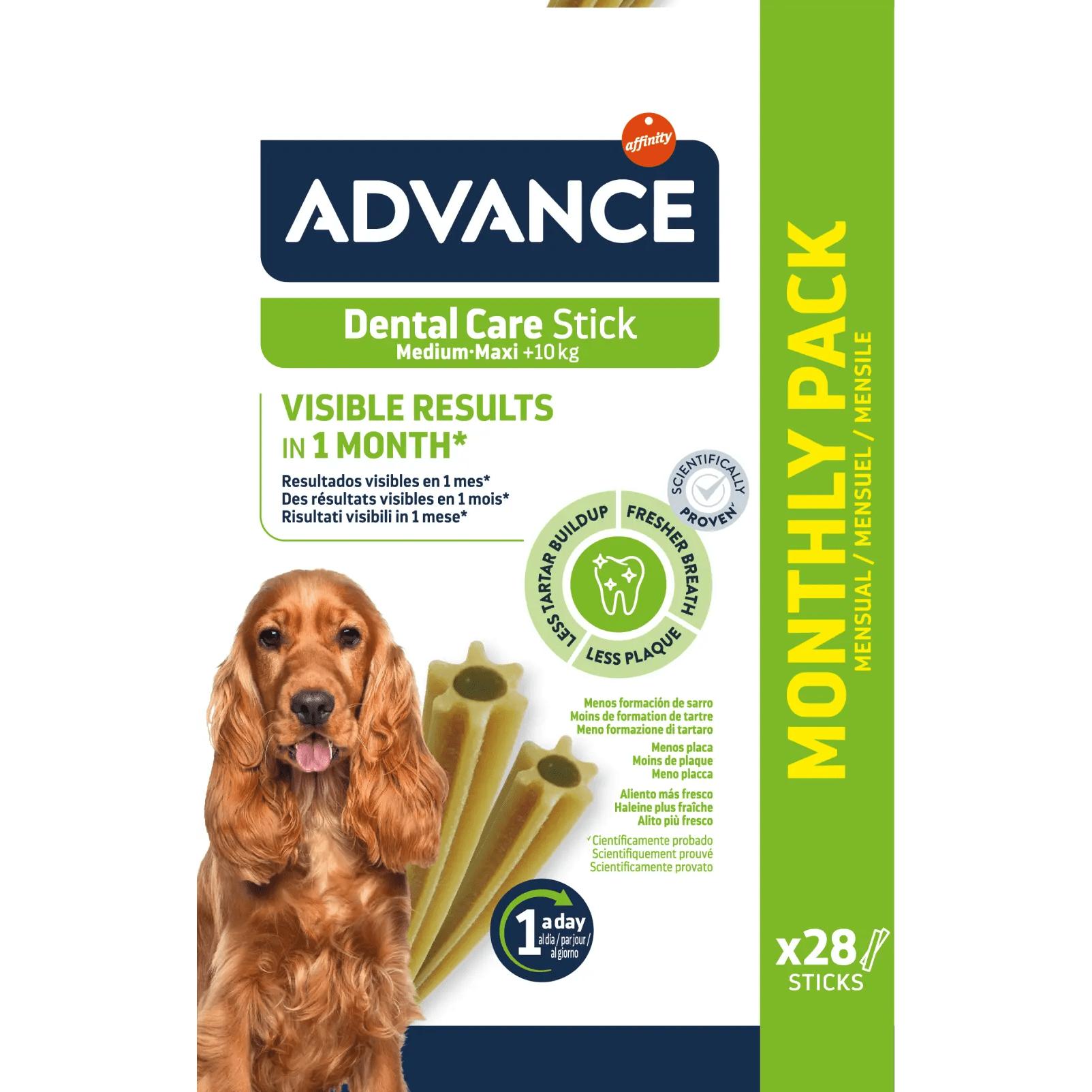 Advance Deltal Care Stick Medium / Maxi - Ayuda Al Cuidado Dental De Perros Medium Y Maxi - 28 Ud