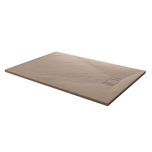 Idralite Piatto Doccia 90X180X2,6 Cm Rettangolare Tortora Effetto Pietra Mod. Blend