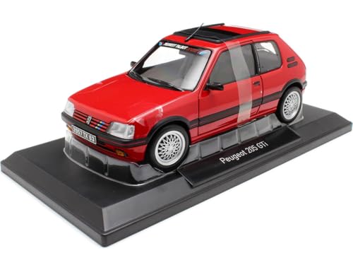 Norev - Peugeot 205 Gti 1.9 Pts Deco 1991 Vallelunga Red 1:18 Miniature, 184846, Rosso, 1/18E
