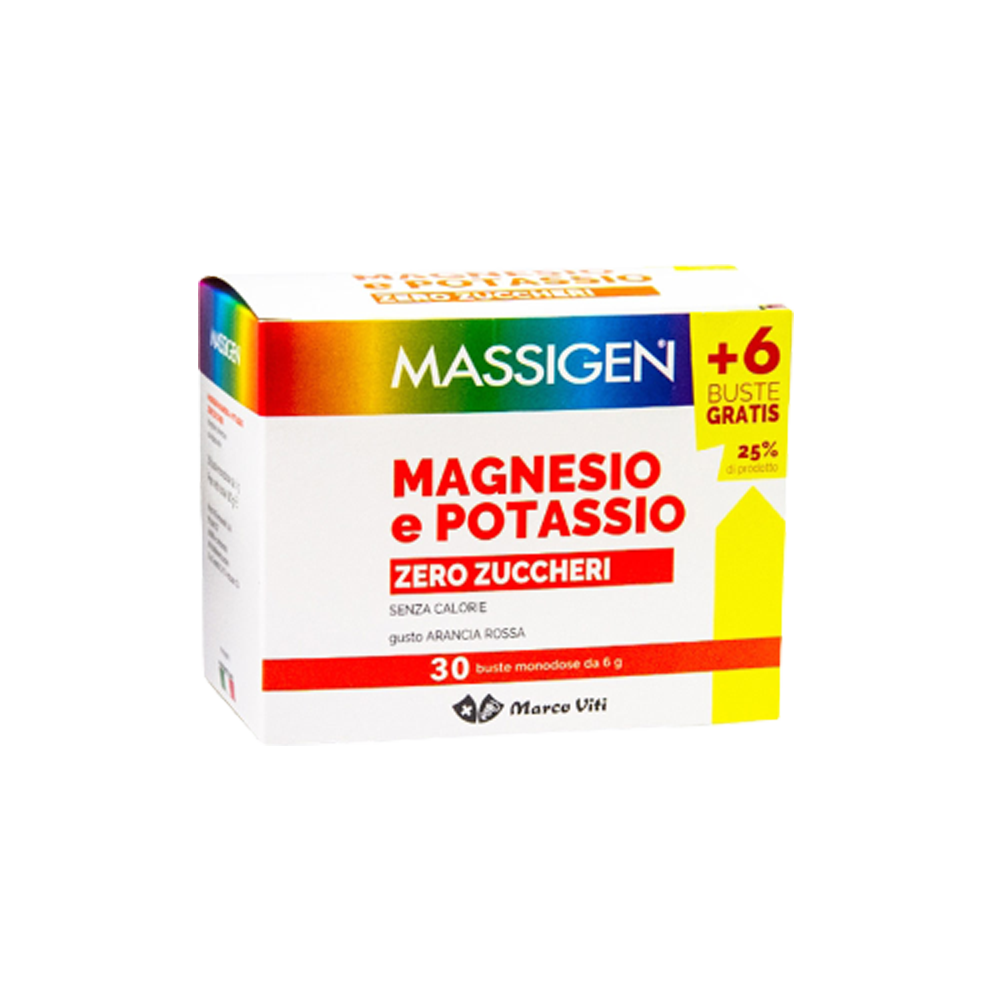 Massigen Magnesio Potassio Senza Zuccheri 30 Bustine - -