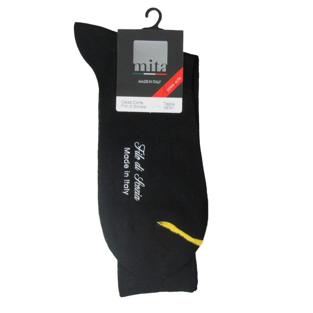 Mita Calza Corta Nero Filo di Scozia Taglia 39/41 - -