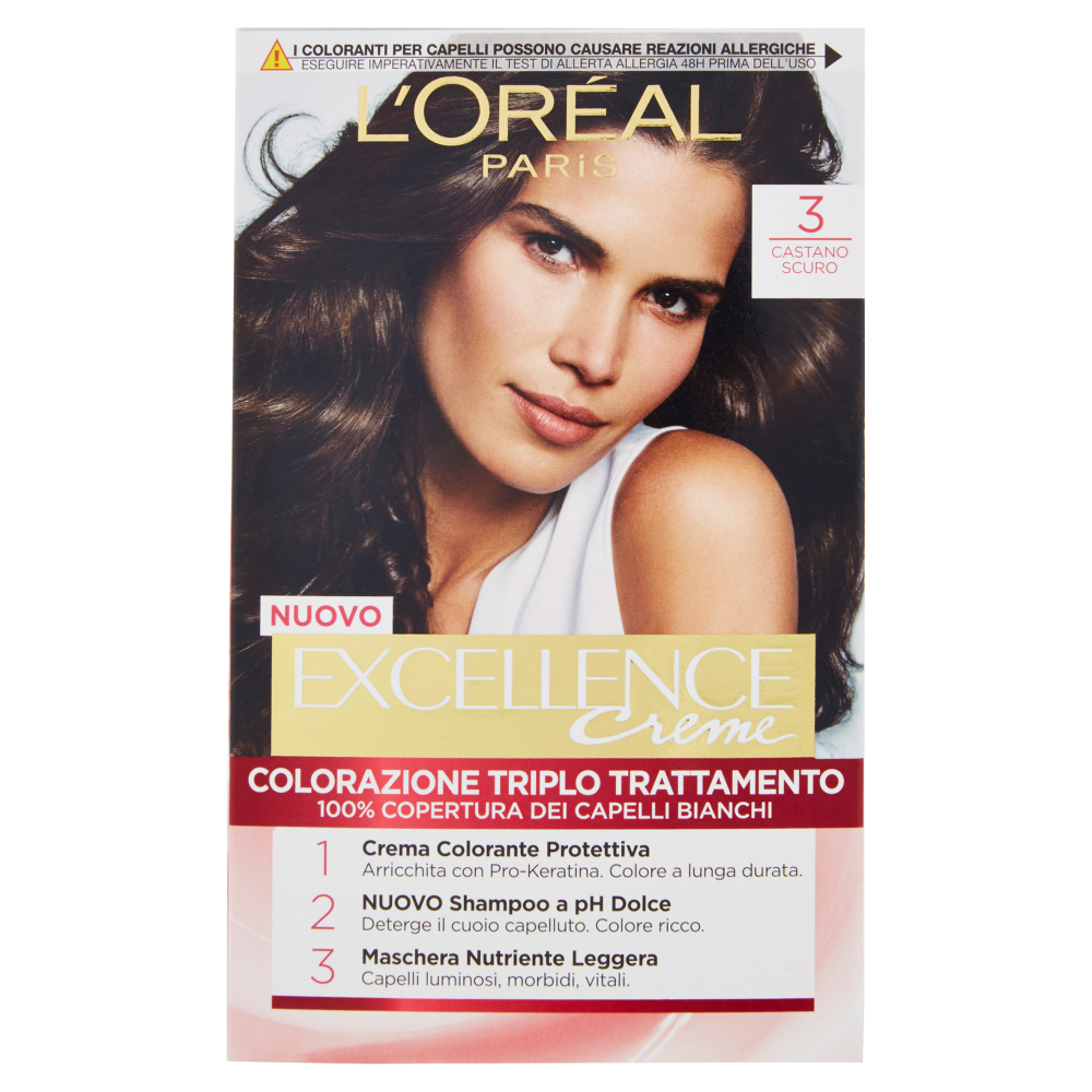 Excellence Crema Colorante Castano Scuro N.3 - -