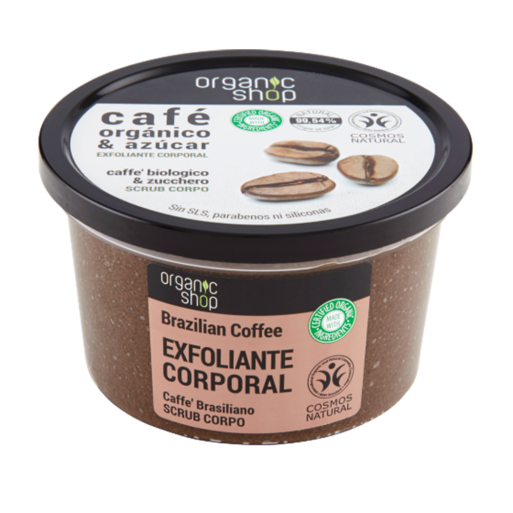 Organic Shop Caffè Biologico e Zucchero Scrub 250 ml - -