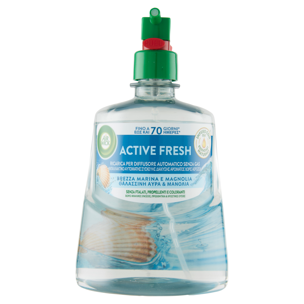 Air Wick Active Fresh Ricarica per Diffusore Automatico Brezza Marina 228ml - -
