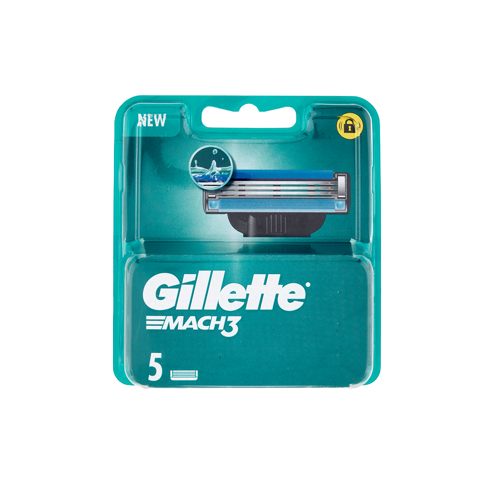 Gillette Mach3 Lame Standard x5 Ricariche - -