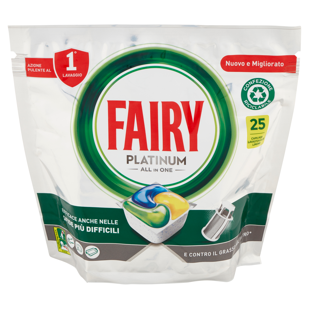 Fairy Pastiglie Lavastoviglie Platinum 25 Capsule - -