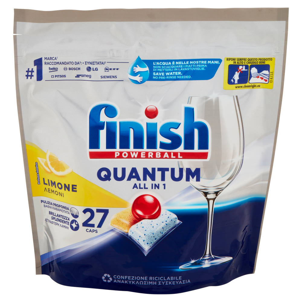 Finish Quantum All In One Lavastoviglie 27 Lavaggi - -