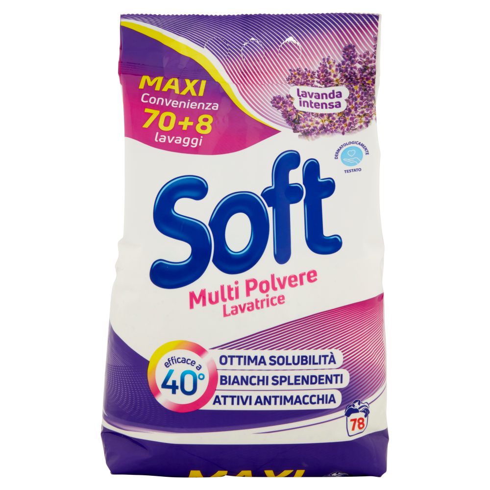 Soft Detersivo Lavatrice Lavanda 70+8 Misurini - -