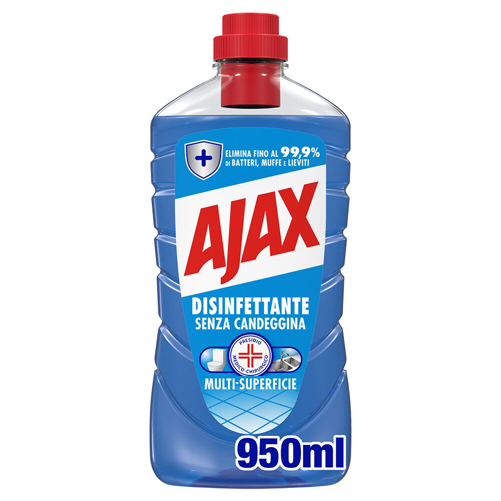 Ajax Detersivo Pavimenti Disinfettante Contro Batteri 950ml - -