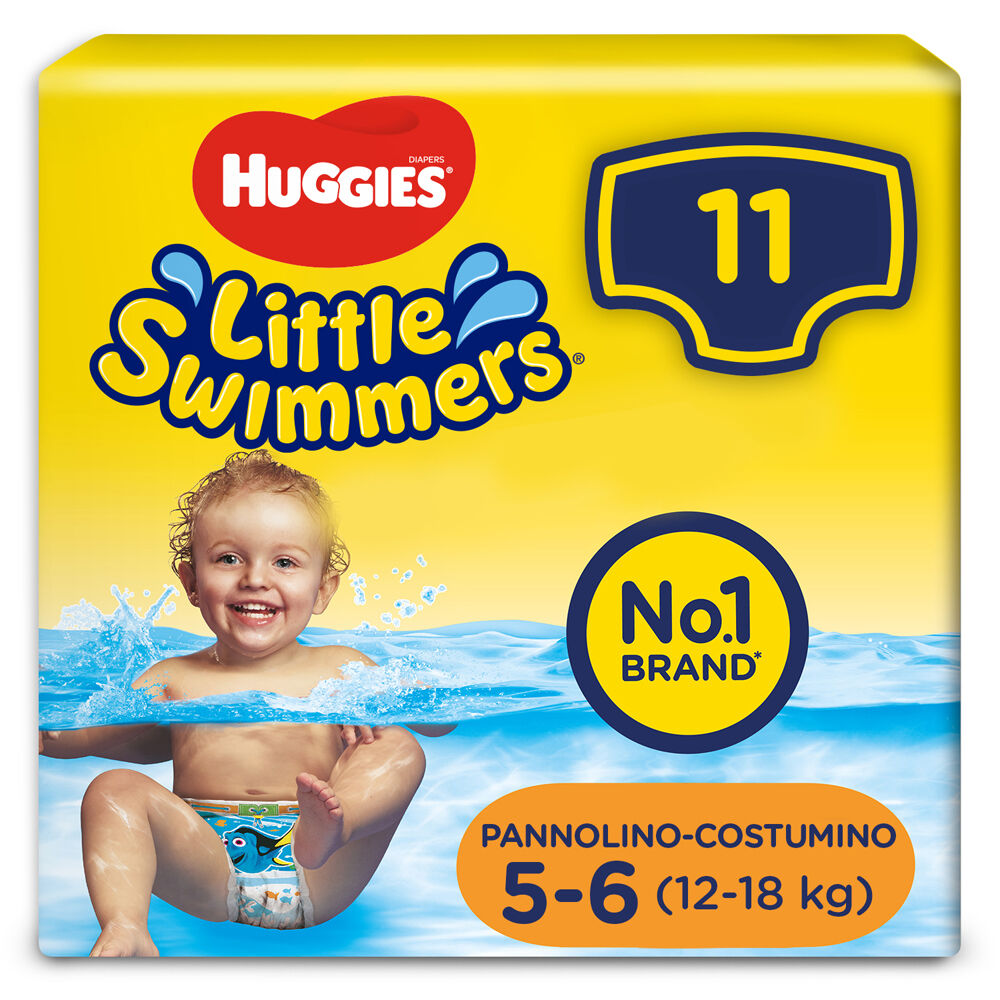 Huggies Little Swimmers Taglia 5-6 (12-18 kg) Confezione da 11 Pannolini Costumini - -