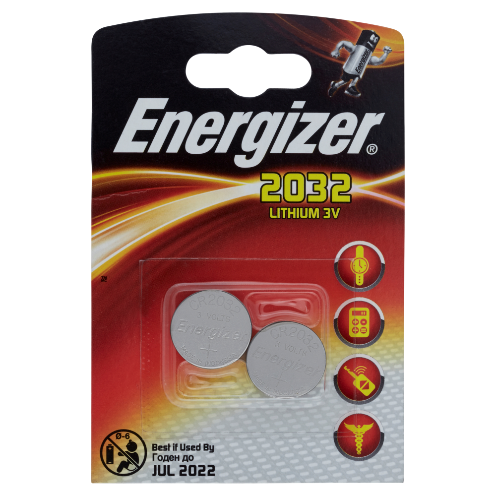 Energizer 2032 Lithium 3V 2 Batterie - -