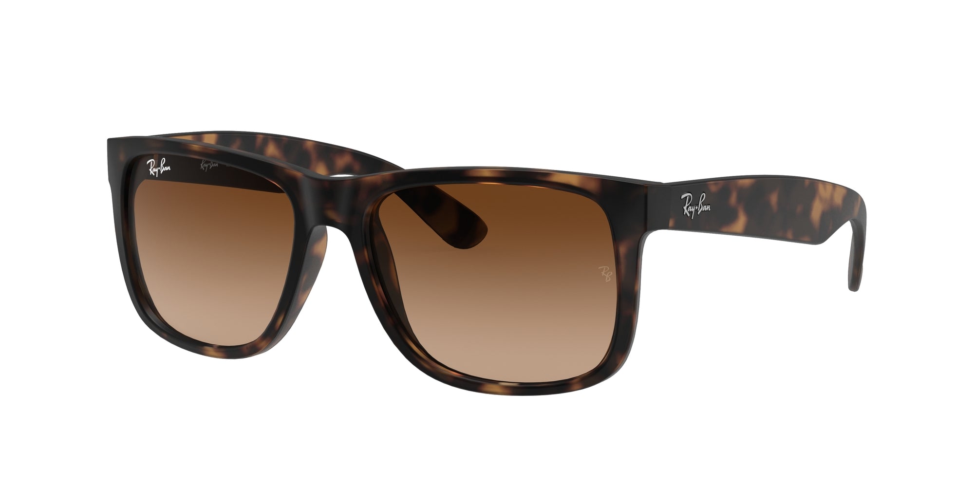 Ray - Ban Uomo Rb4165 Justin 710/13 Occhiali Da Sole Iniettato Tartaruga Marrone Squadrata Normale