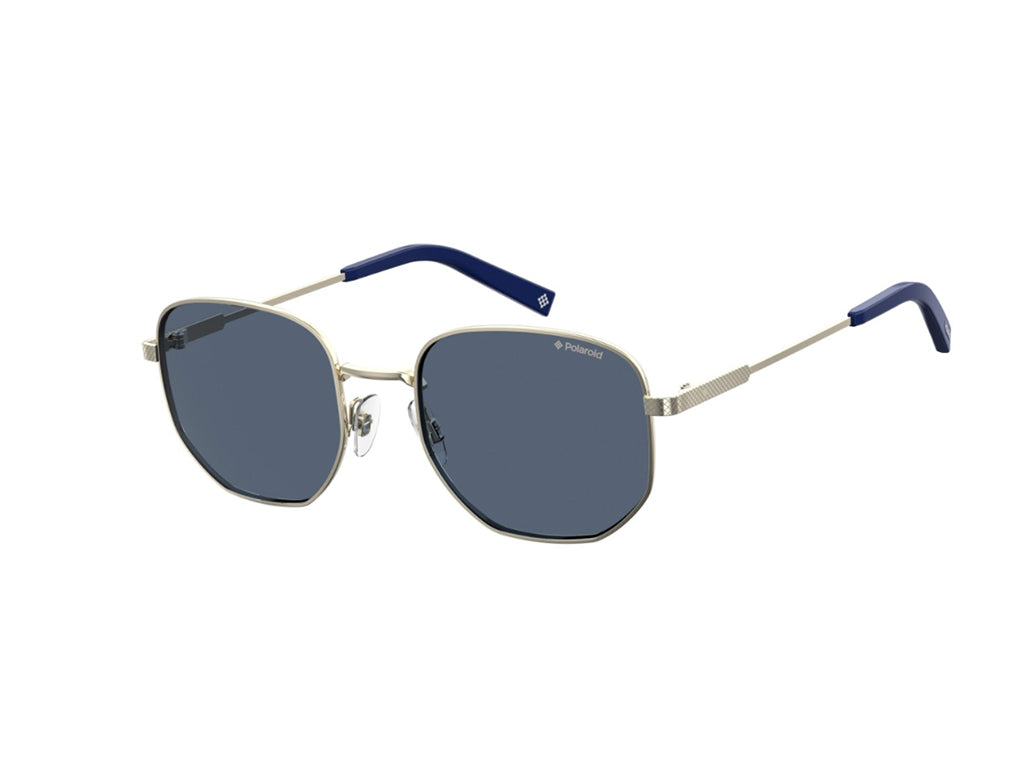 Polaroid Uomo Pld 2081/S/X 3Yg/C3 Occhiali Da Sole Metallo Oro Grigio Squadrata Polarizzata
