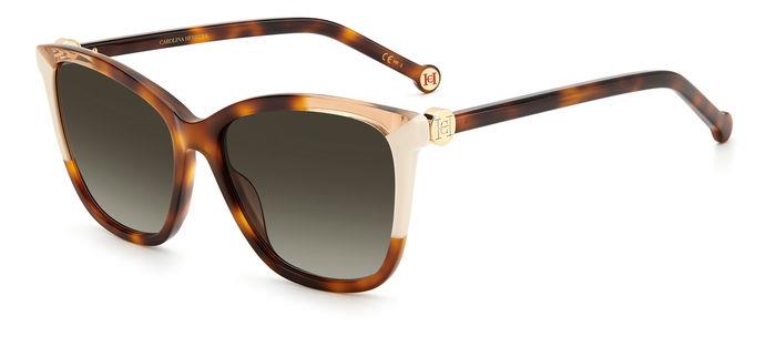 Carolina Herrera Donna Ch 0052/S C1H/Ha Occhiali Da Sole Plastica Havana/Avorio Marrone Squadrata  Sfumato
