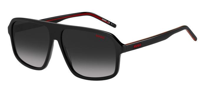Hugo Boss Uomo Hg 1195/S 807/9O Occhiali Da Sole Acetato Nero Grigio Squadrata  Sfumato