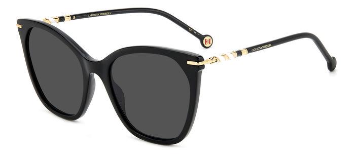 Carolina Herrera Donna Her 0091/S 807/Ir Occhiali Da Sole Plastica Nero Grigio Farfalla
