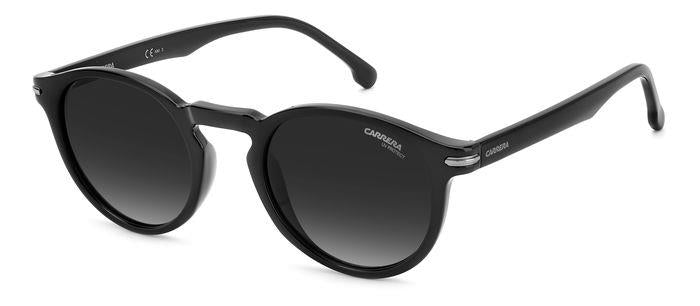 Carrera Unisex Carrera 301/S 807/9O Occhiali Da Sole Acetato Nero Grigio Rotonda  Sfumato