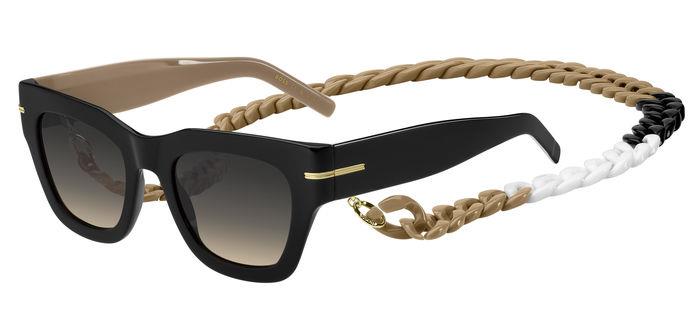 Hugo Boss Donna Boss 1520/N/S 0Wm/Pr Occhiali Da Sole Bio-Acetato Nero Multicolore Squadrata Sfumato