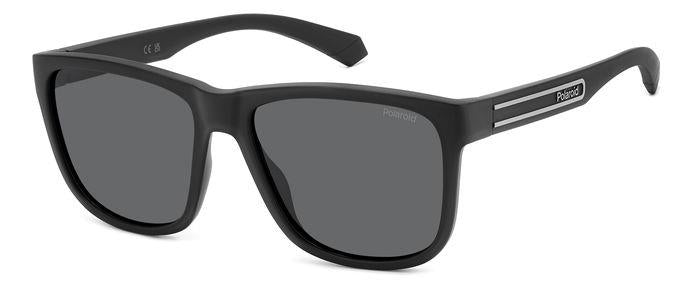 Polaroid Uomo Pld 2155/S 003/M9 Occhiali Da Sole Policarbonato Nero Grigio Squadrata Polarizzata
