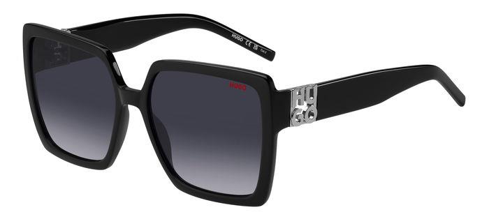 Hugo Boss Donna Hg 1285/S 807/9O Occhiali Da Sole Acetato Nero Grigio Squadrata  Sfumato