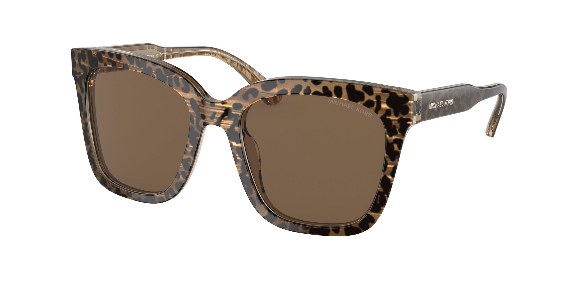 Michael Kors Donna Mk2163 San Marino 391773 Occhiali Da Sole Acetato Marrone Marrone Squadrata Normale