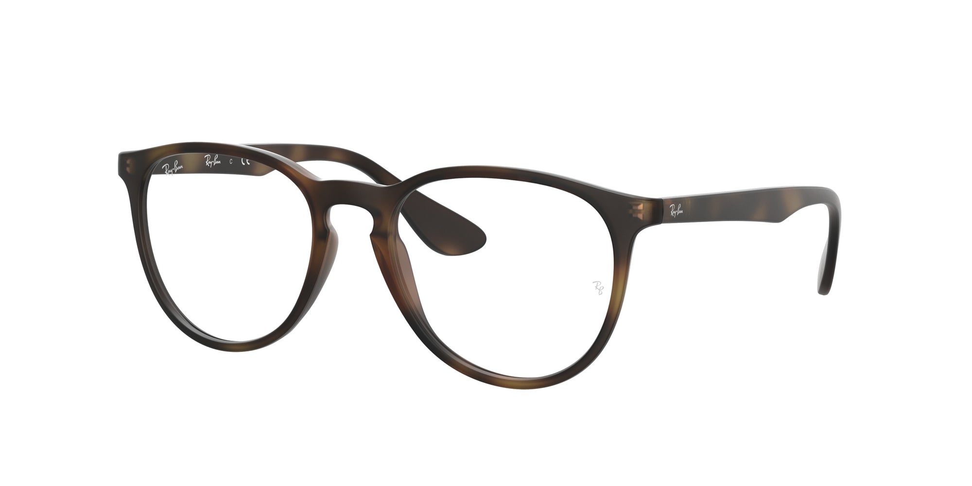 Ray - Ban Donna Rx7046 Erika 5365 Montature Da Vista Iniettato Tartaruga Trasparente Rotonda Normale