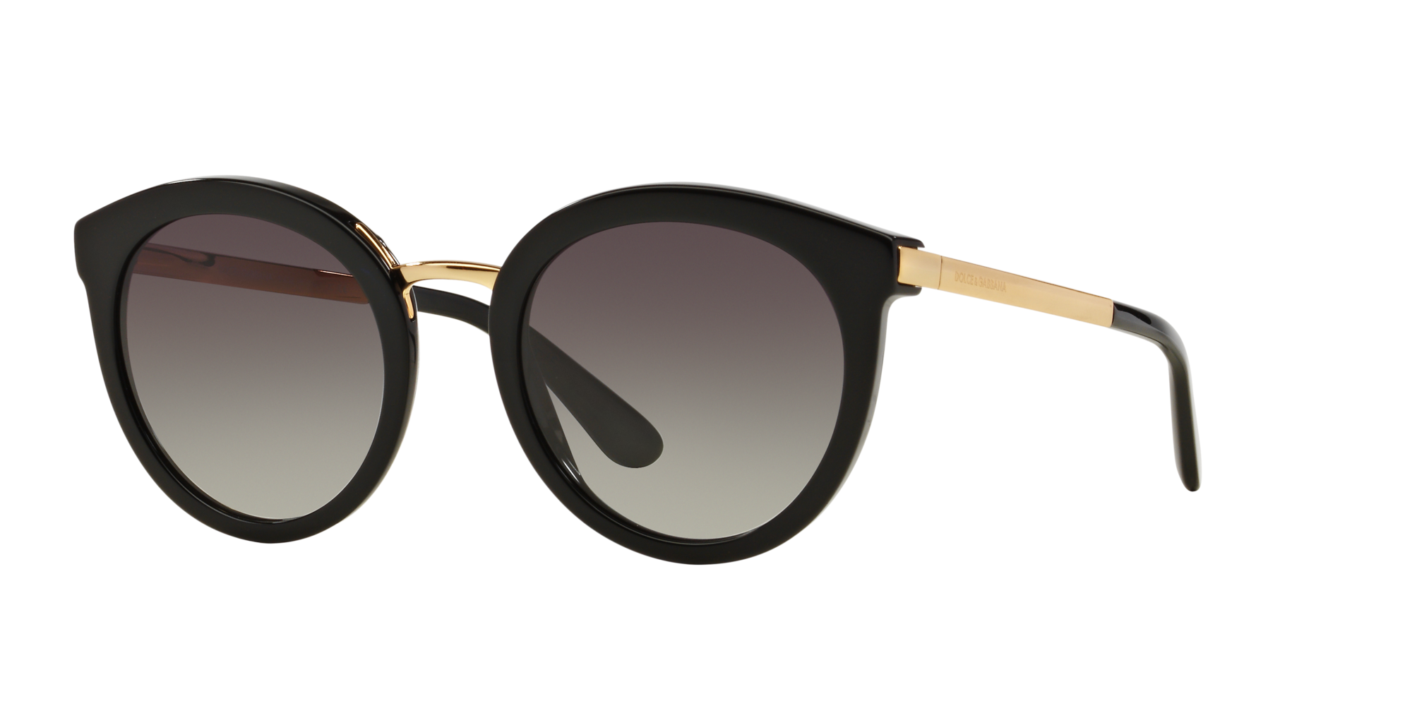 Dolce & Gabbana Donna Dg4268 501/8G Occhiali Da Sole Acetato Nero Grigio Rotonda Normale Sfumato