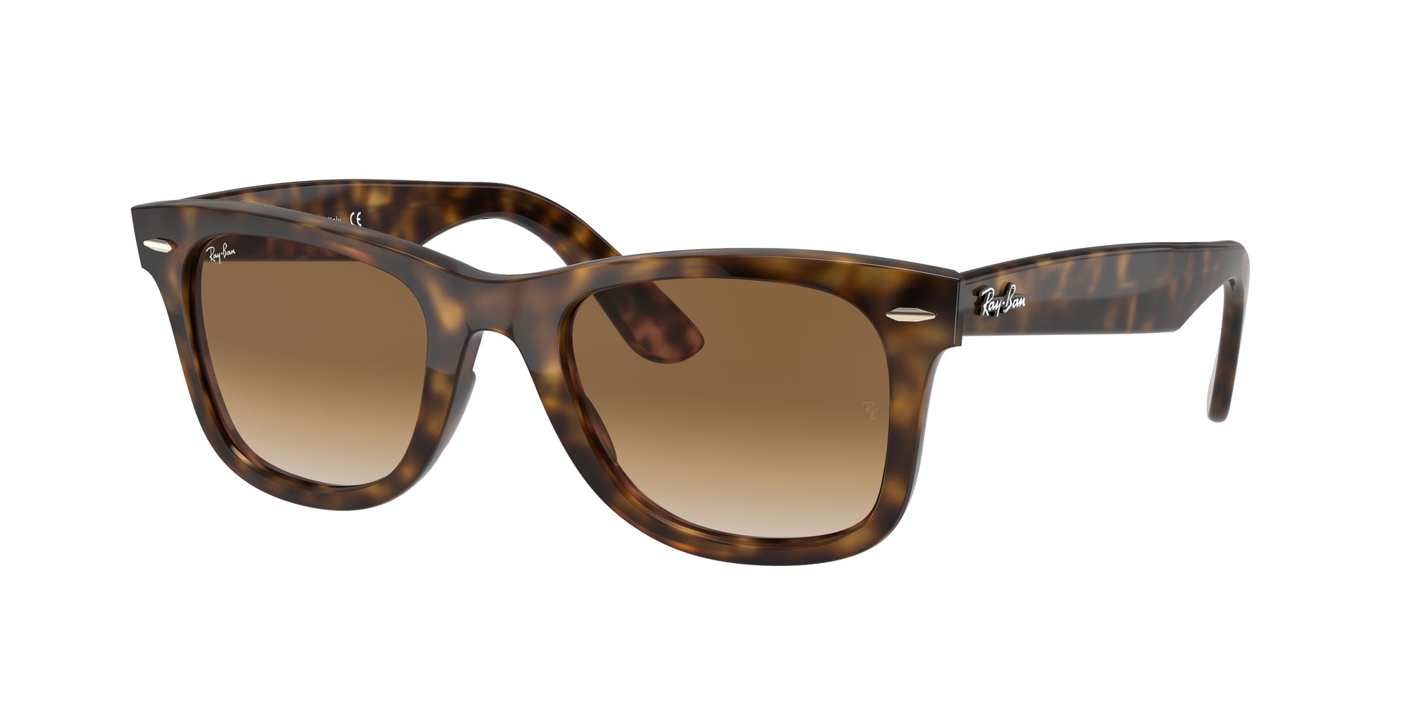 Ray - Ban Unisex Rb4340 Wayfarer Ease 710/51 Occhiali Da Sole Iniettato Tartaruga Squadrata Normale Sfumato
