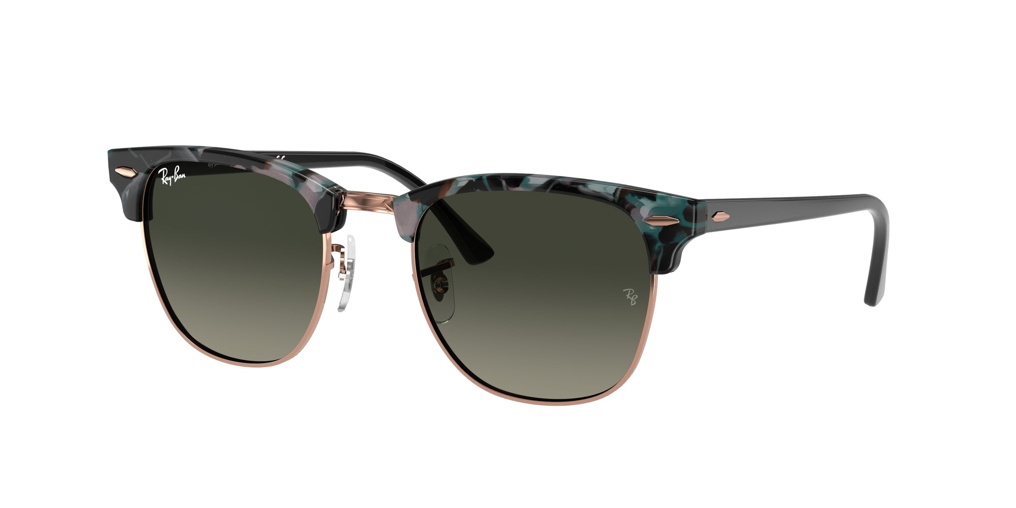 Ray - Ban Unisex Rb3016 Clubmaster 125571 Occhiali Da Sole Acetato Grigio Grigio Squadrata Normale Sfumato