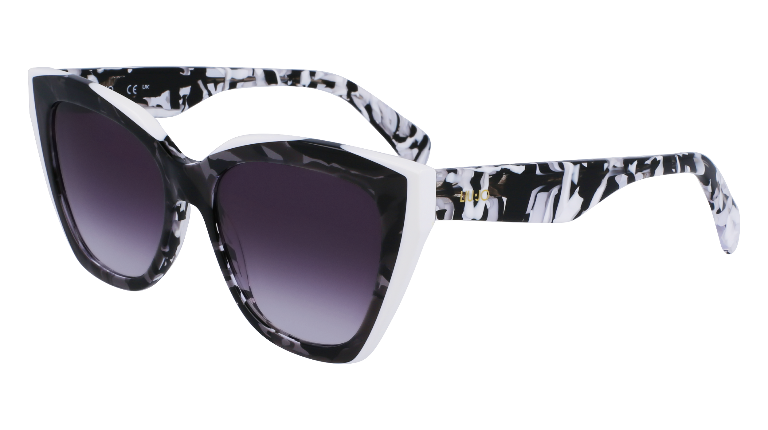 Liu Jo Donna Lj784S 006 Occhiali Da Sole Acetato Nero Grigio Farfalla Normale Sfumato