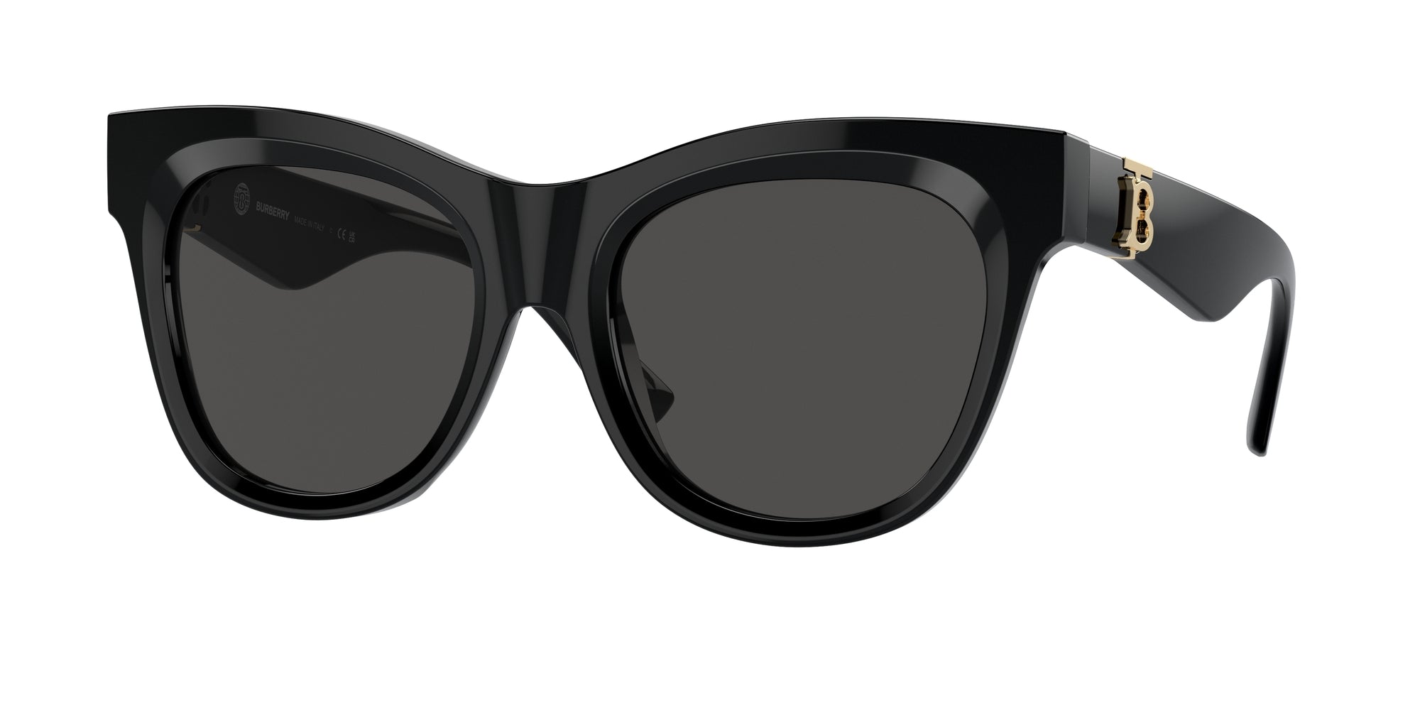 Burberry Donna Be4418  300187 Occhiali Da Sole Acetato Nero Grigio Squadrata Normale